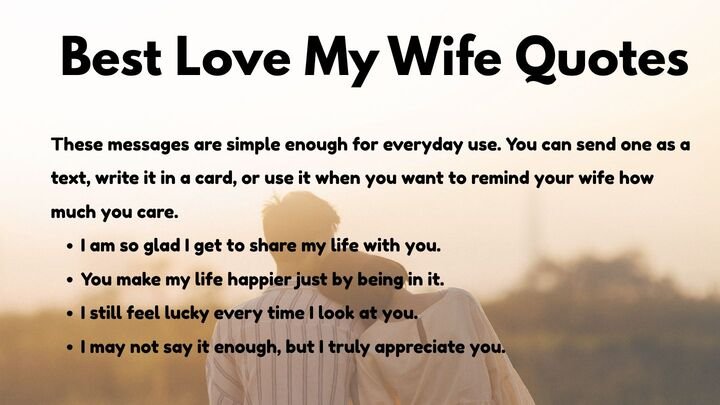 Best Love My Wife Quotes