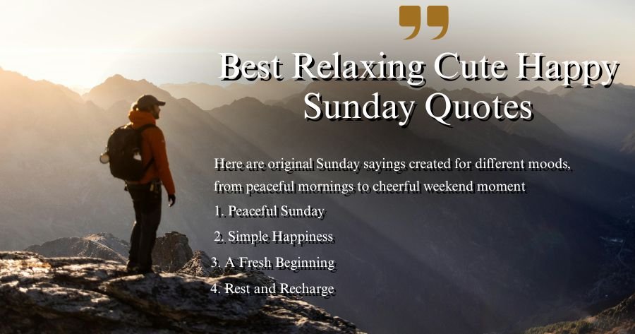 Best Relaxing Cute Happy Sunday Quotes