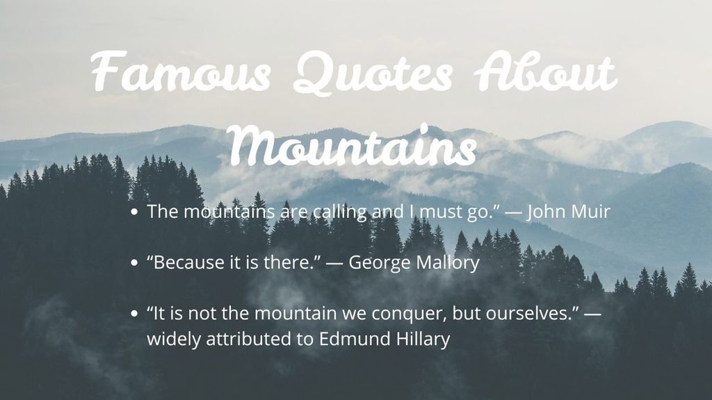 Famous Quotes About Mountains