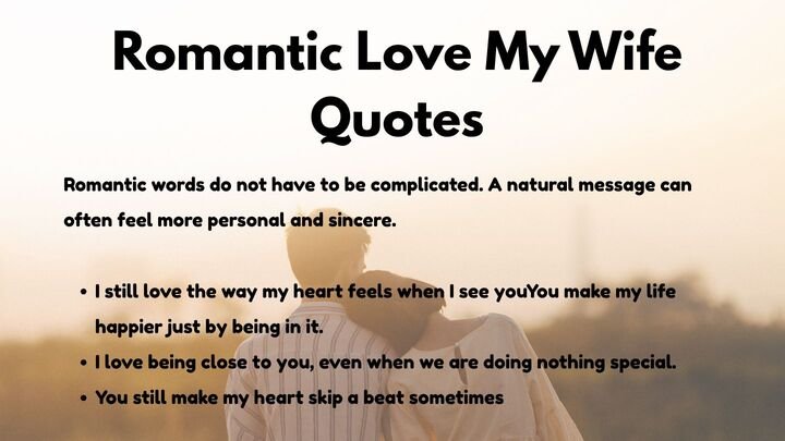 romantic Love My Wife Quotes