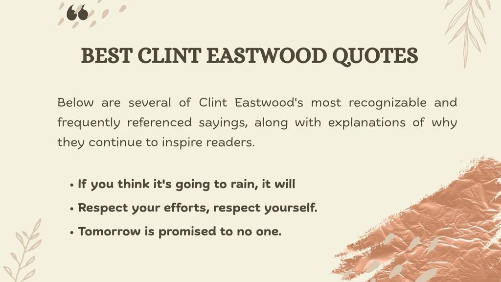 Best Clint Eastwood Quotes