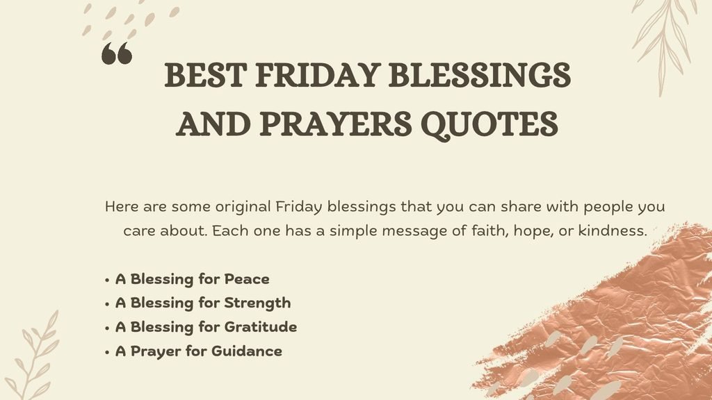 Best Friday Blessings and Prayers Quotes