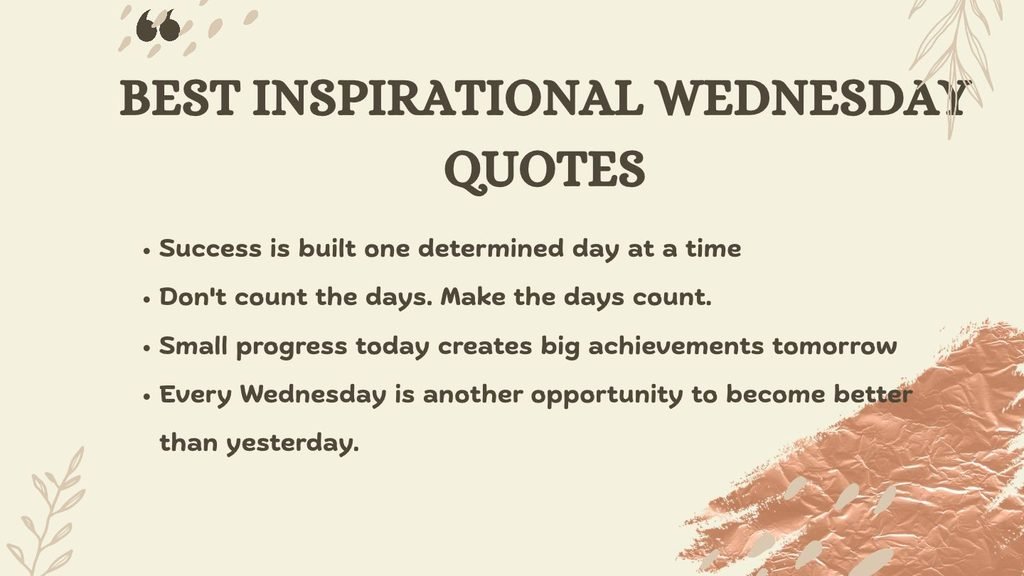 Best Inspirational Wednesday Quotes