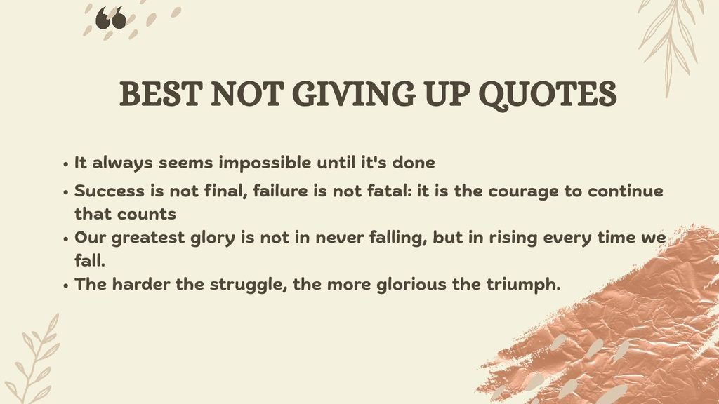 Best Not Giving Up Quotes