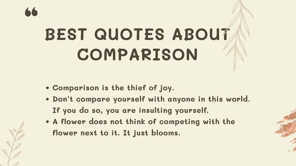 Best Quotes About Comparison