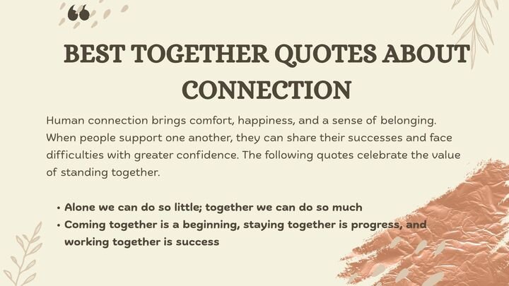 Best Together Quotes About Connection
