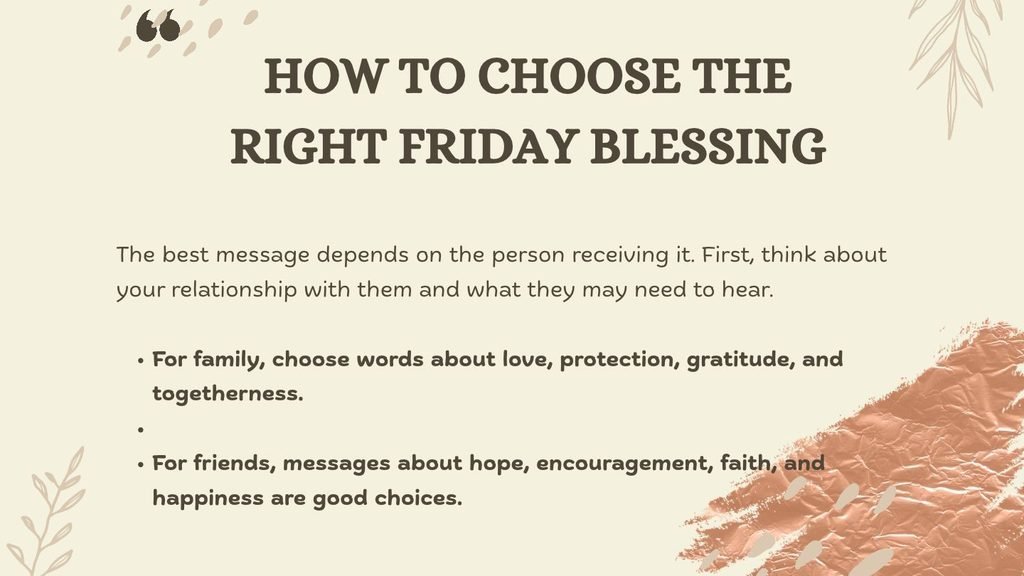 How to Choose the Right Friday Blessing