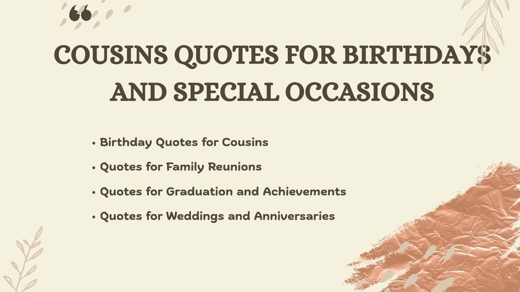 Cousins Quotes for Birthdays and Special Occasions