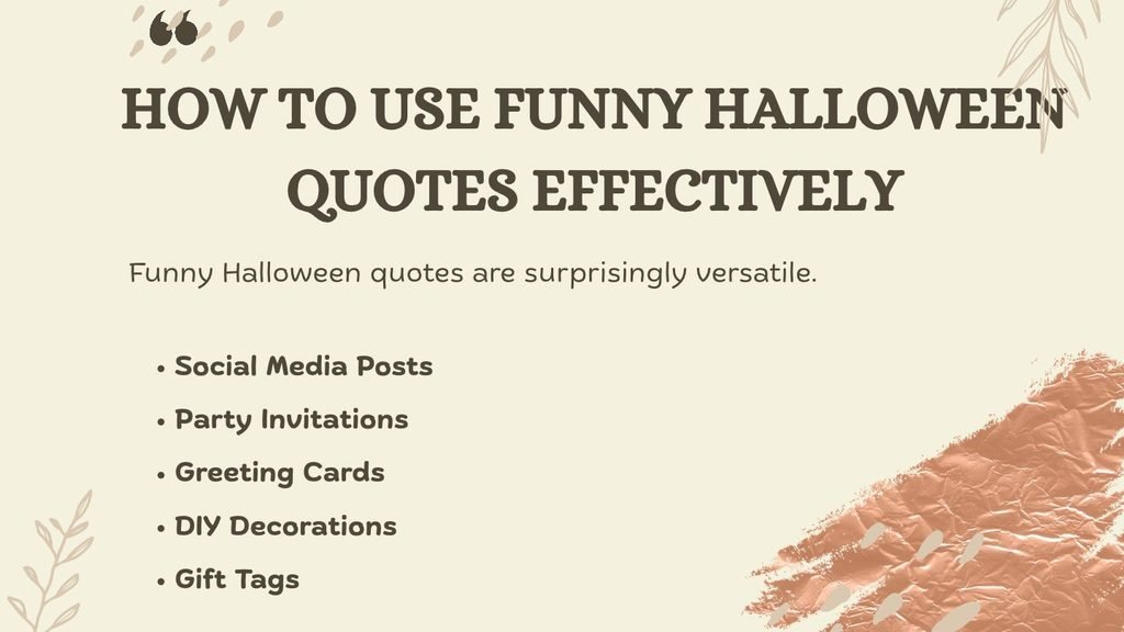 How to Use Funny Halloween Quotes Effectively