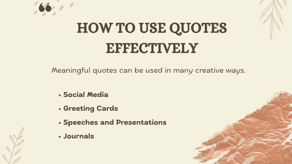 How to Use Quotes Effectively