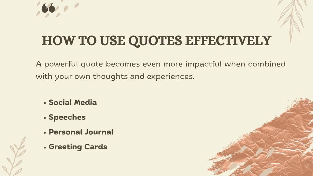 How to Use Quotes Effectively